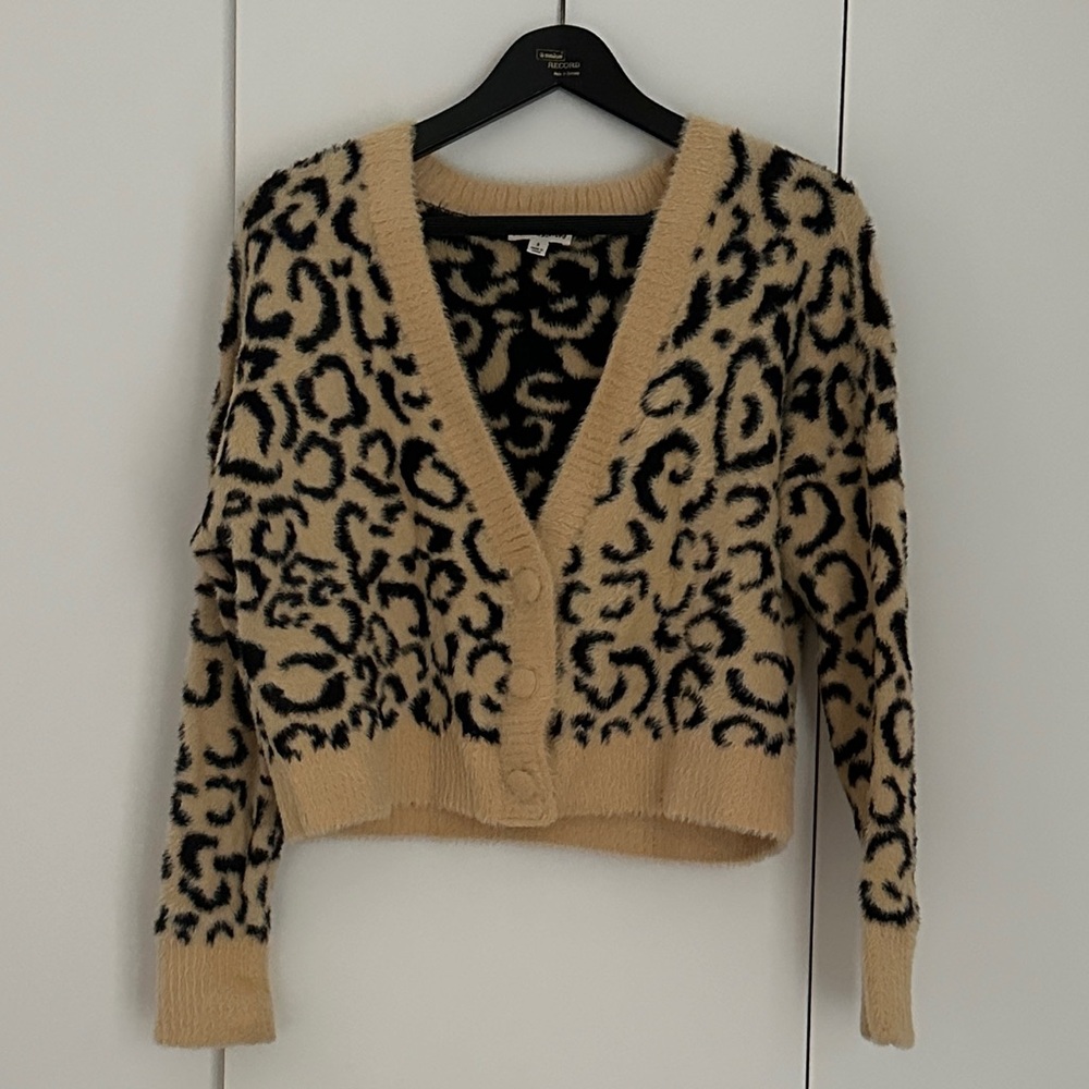 For Love & Lemons Leopard Cardigan Sweater